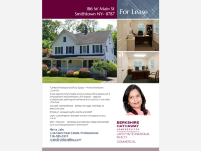 📍186 W Main St, Smithtown, NY Turnkey Professional Office Space – Prime Location!