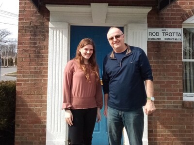 Suffolk County Legislator Rob Trotta Meets with Kings Park College Student 