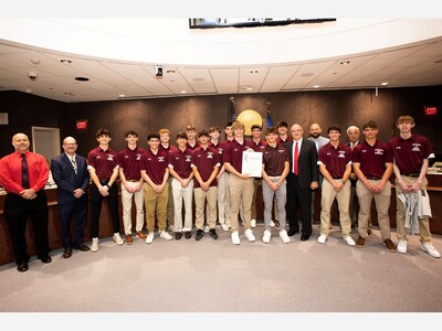 Kings Park Boys Basketball Team Recognized for Winning Suffolk Class A Championship