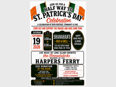 Kings Park Halfway to St. Patrick's Day Celebration & Fundraiser